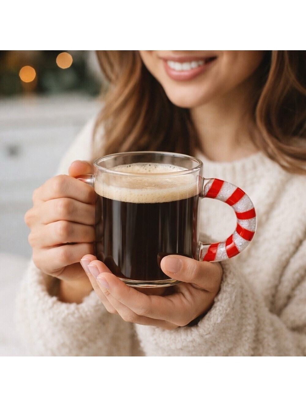 Starbucks Christmas Holiday 2020 Candy Cane Glass Mug